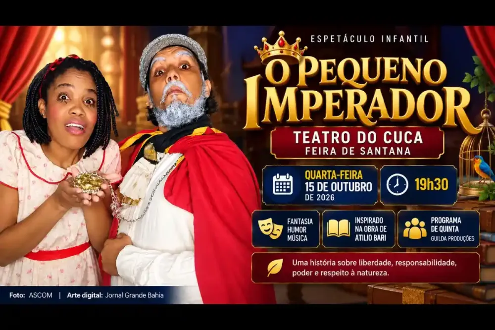 Cuca/Uefs recebe o espetáculo infantil 'O Pequeno Imperador' no Programa de Quinta