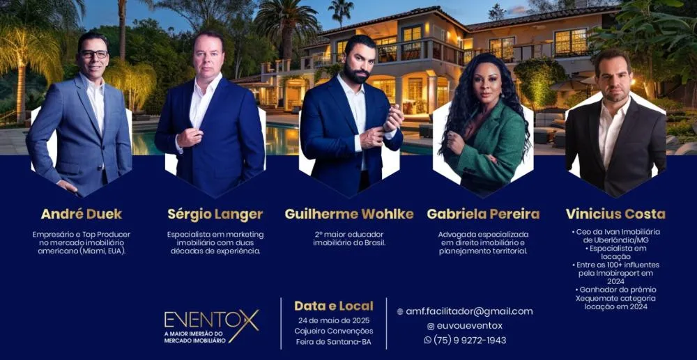 Evento X 2025 – Maior imersão do mercado imobiliário da região retorna a Feira de Santana em maio